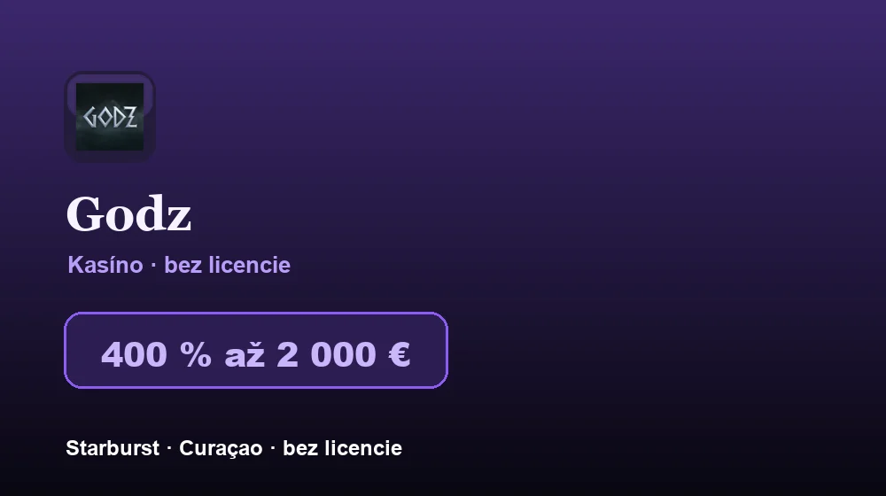 Snímka obrazovky Godz Casino