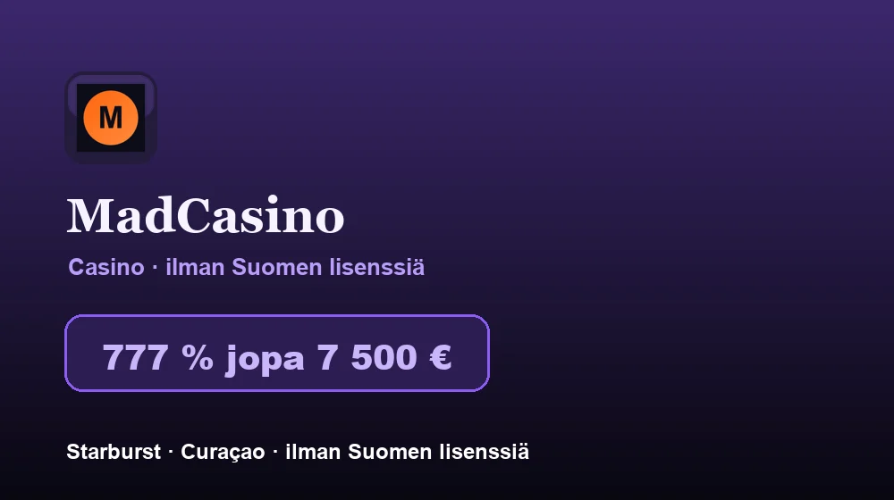Screenshot von MadCasino Casino