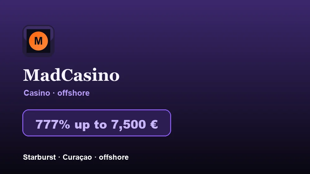 Screenshot von MadCasino Casino