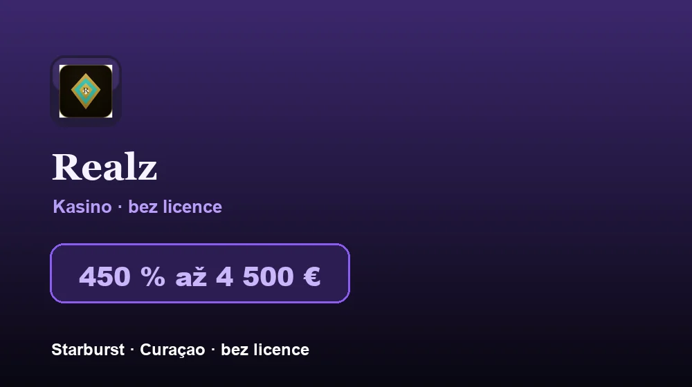 Snímek obrazovky Realz Casino