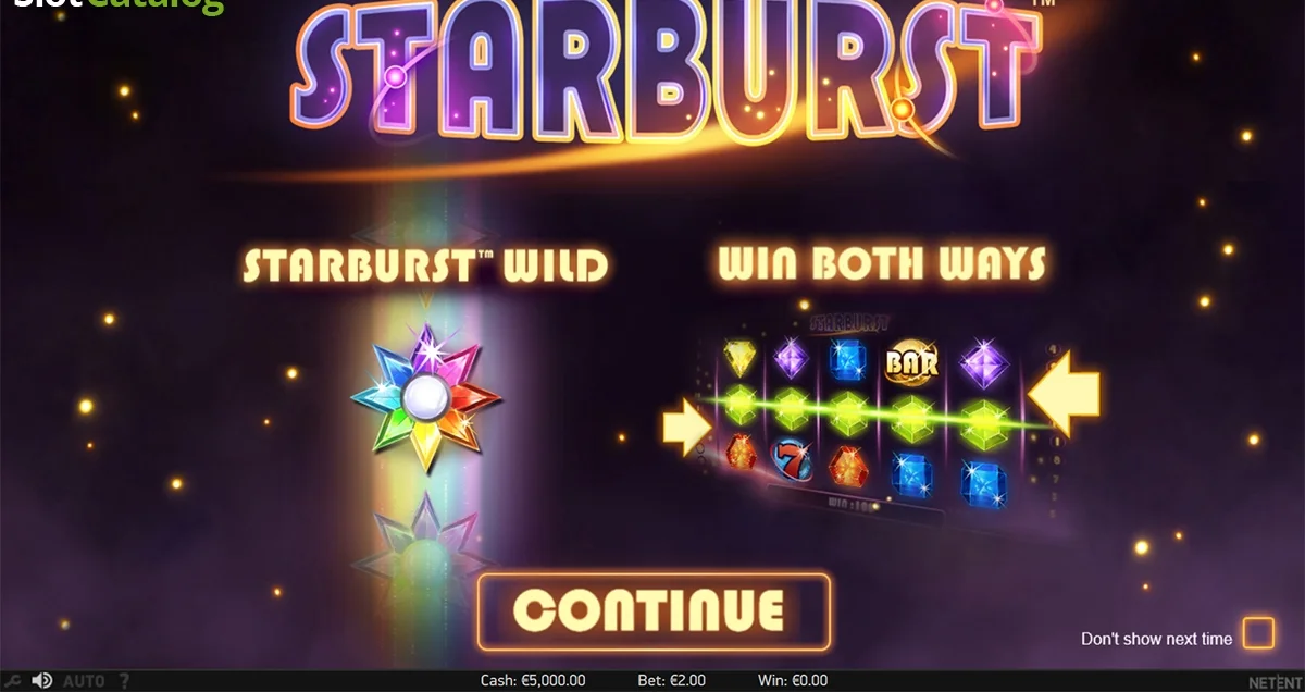 Starburst — expandierendes Wild