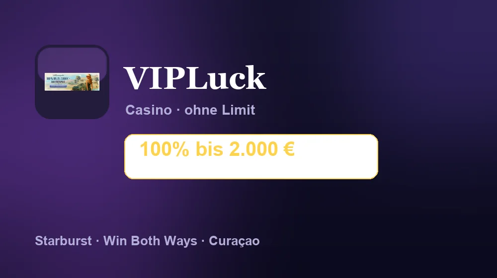 Screenshot von VIPLuck Casino