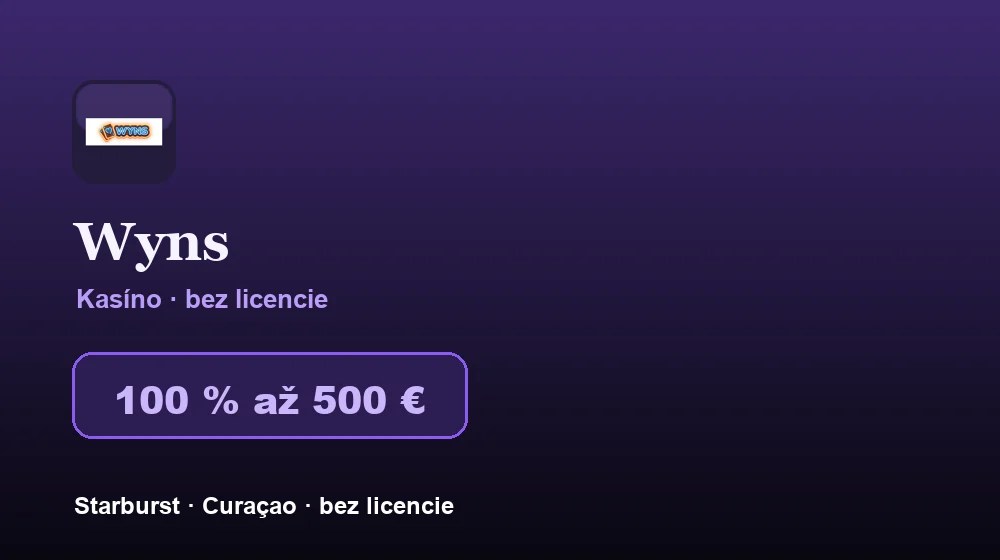 Snímka obrazovky Wyns Casino